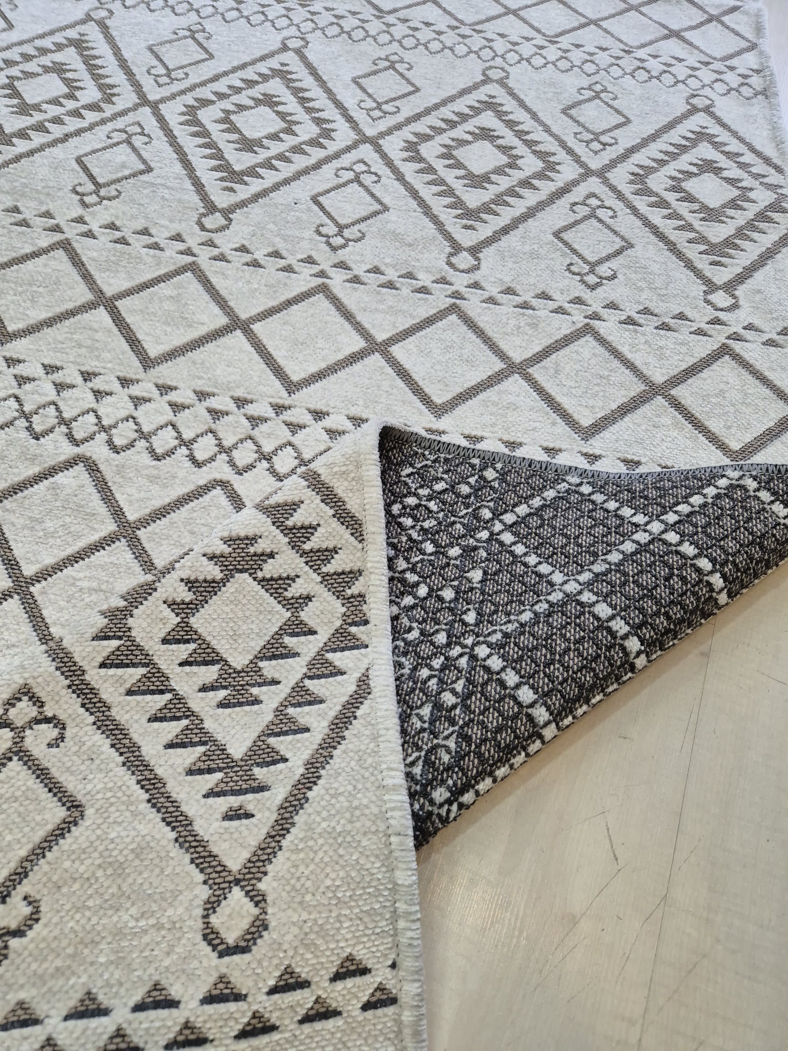 Krem Desenli Kilim Cool Serisi