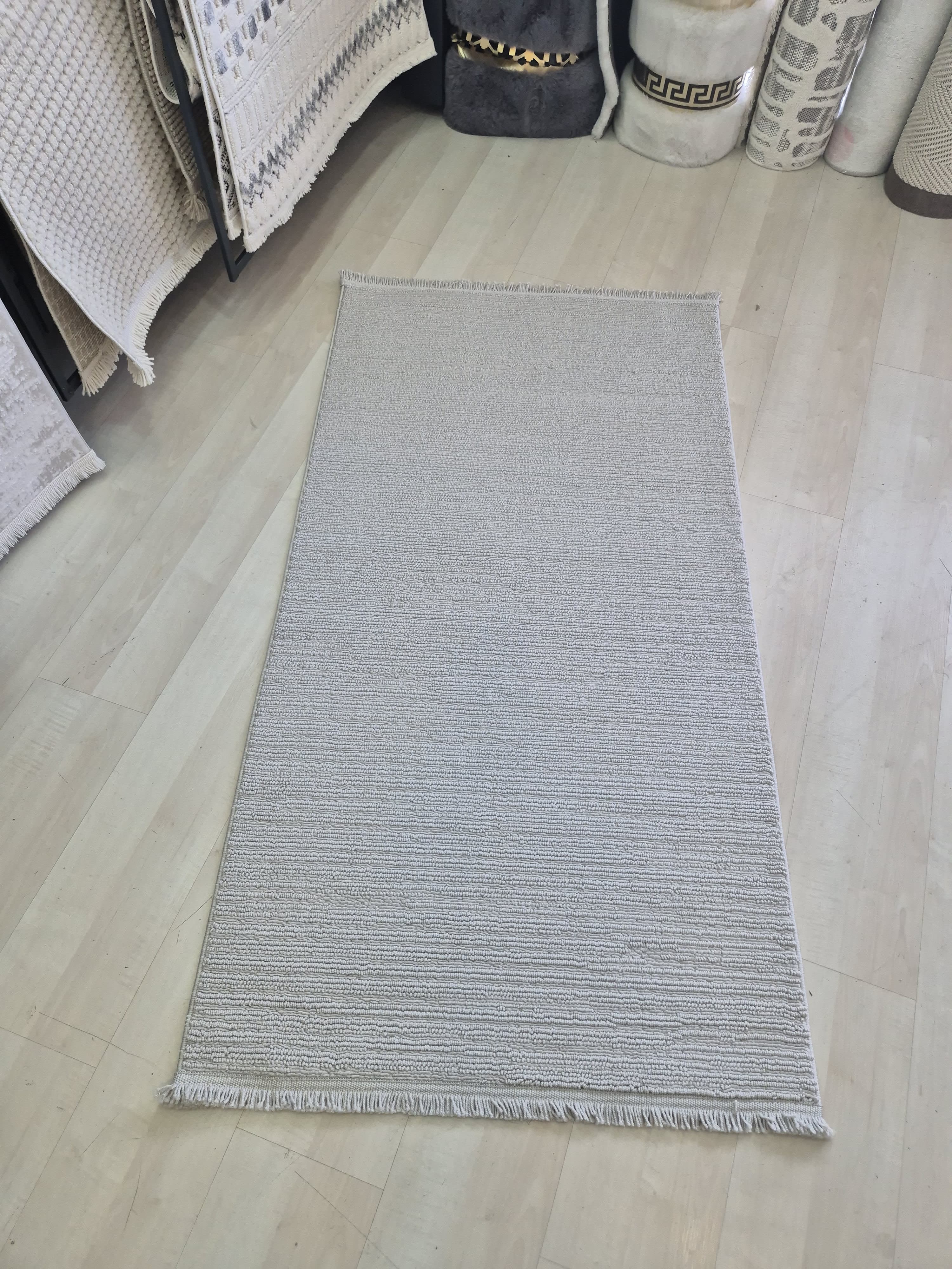 Gri Modern Bukle Halı