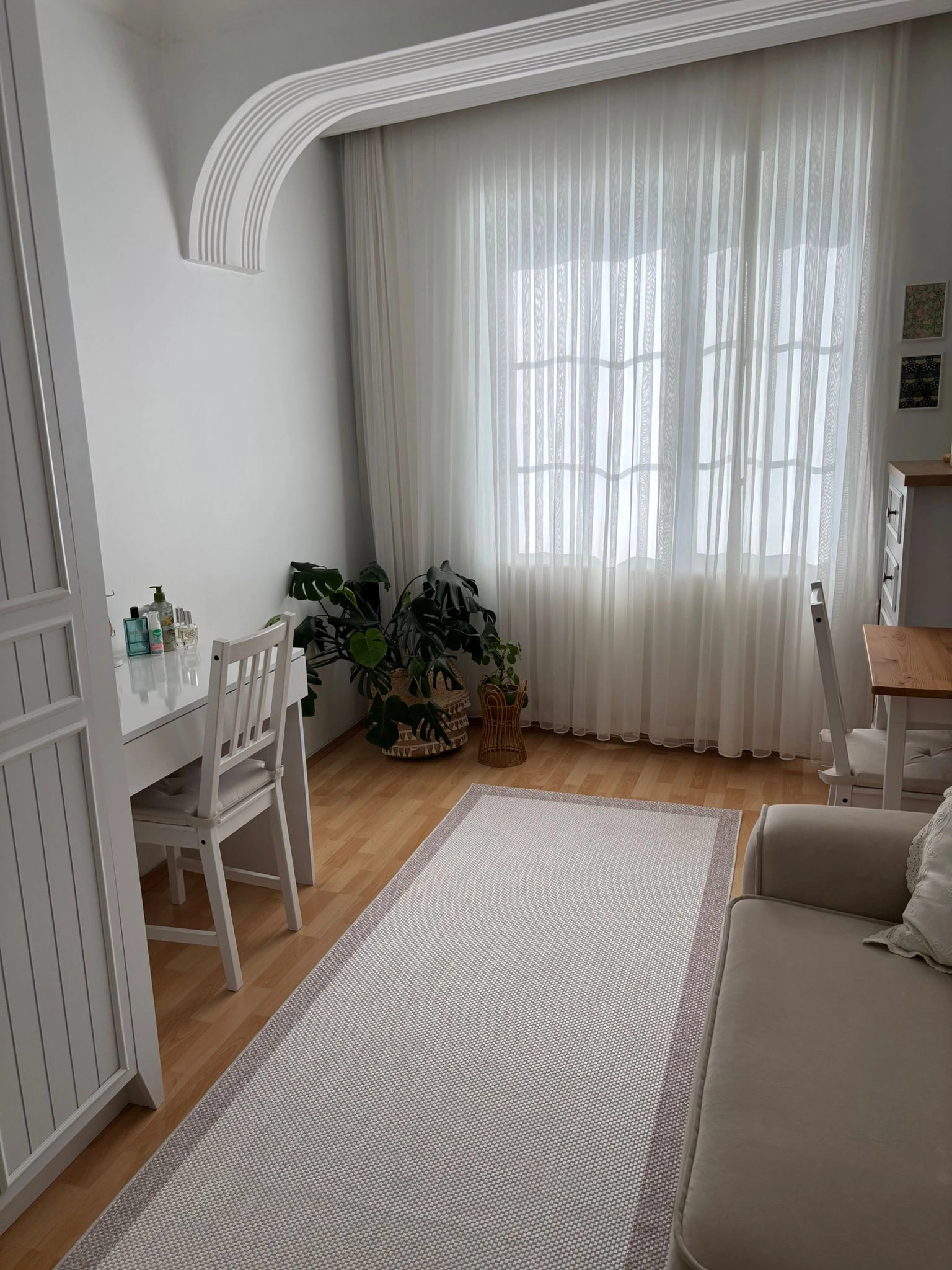 Sütlü Kahve Çerceve Krem Desenli Natura Serisi Sisal Halı