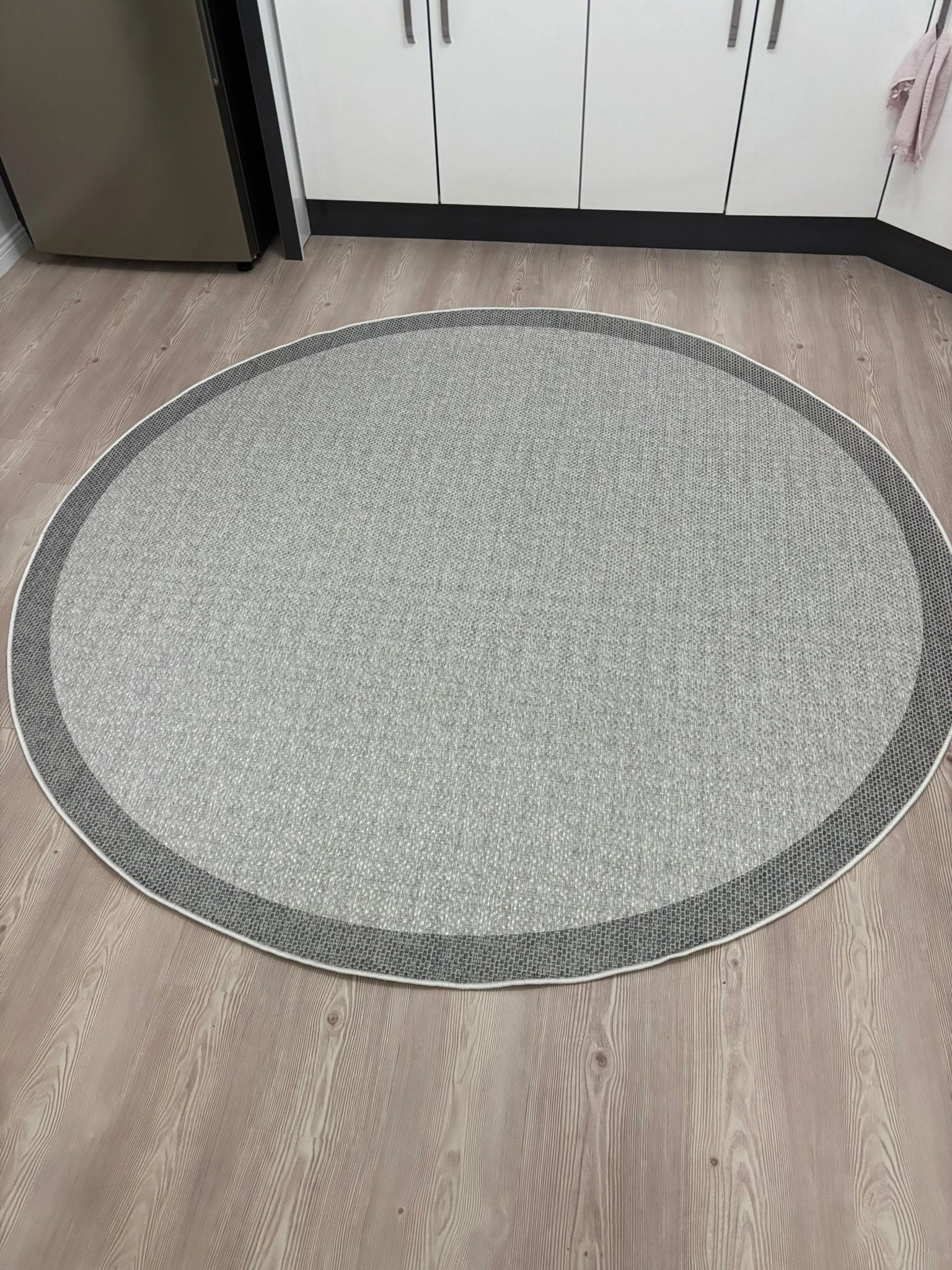 Antrasit Çerceve Gri Desenli Natura Serisi Sisal Halı